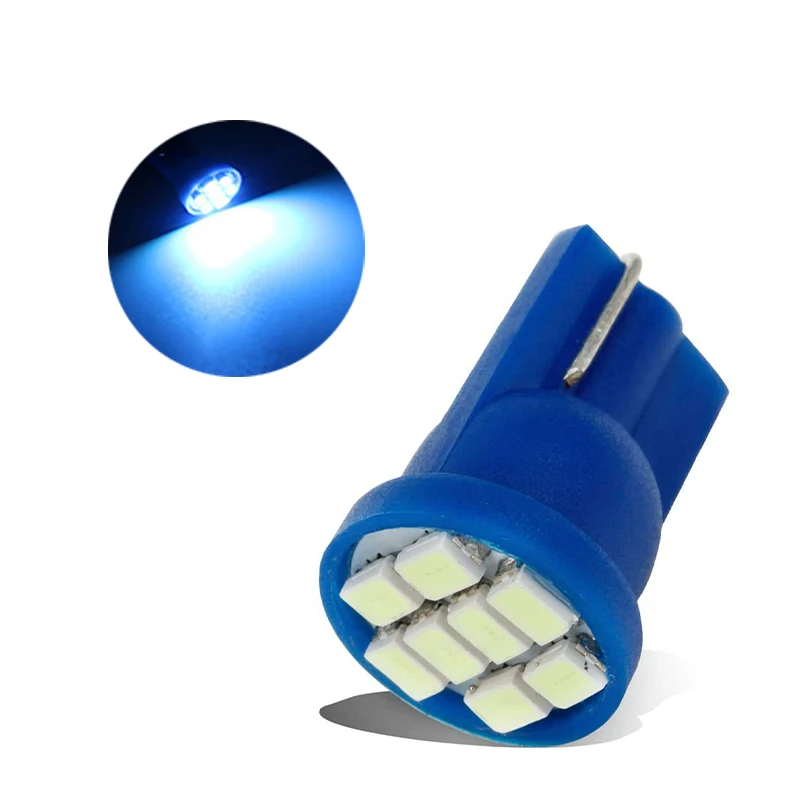 

20Pcs Ice Blue 12V T10 W5W 194 192 168 2825 Wedge 8SMD 1206 LED Car Replacement Bulbs Car Interior Reading Map Dome Light