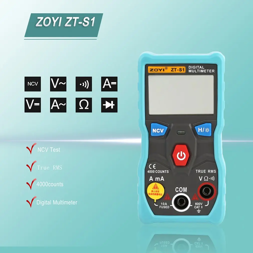 Цифровой мультиметр ZT-S1 Транзистор тестер Multimetro Mastech клещи мультиметр Peakmeter Analogico Aneng