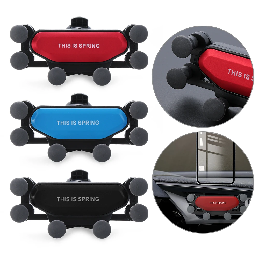 

Universal Gravity Car Phone Holder Air Vent Mount Clip Support Smartphone Stand Non-slip clip Car Interior Accessories
