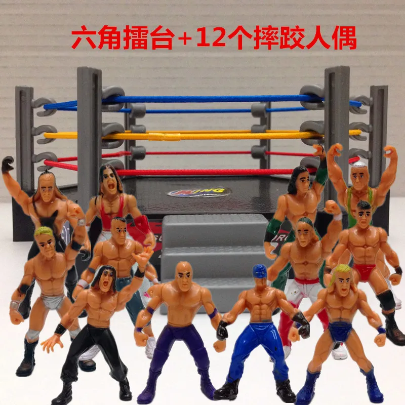 Борец WWE кольцо сцена Рисунок Модель Набор Гладиатор украшения детские развивающие собранные игрушки