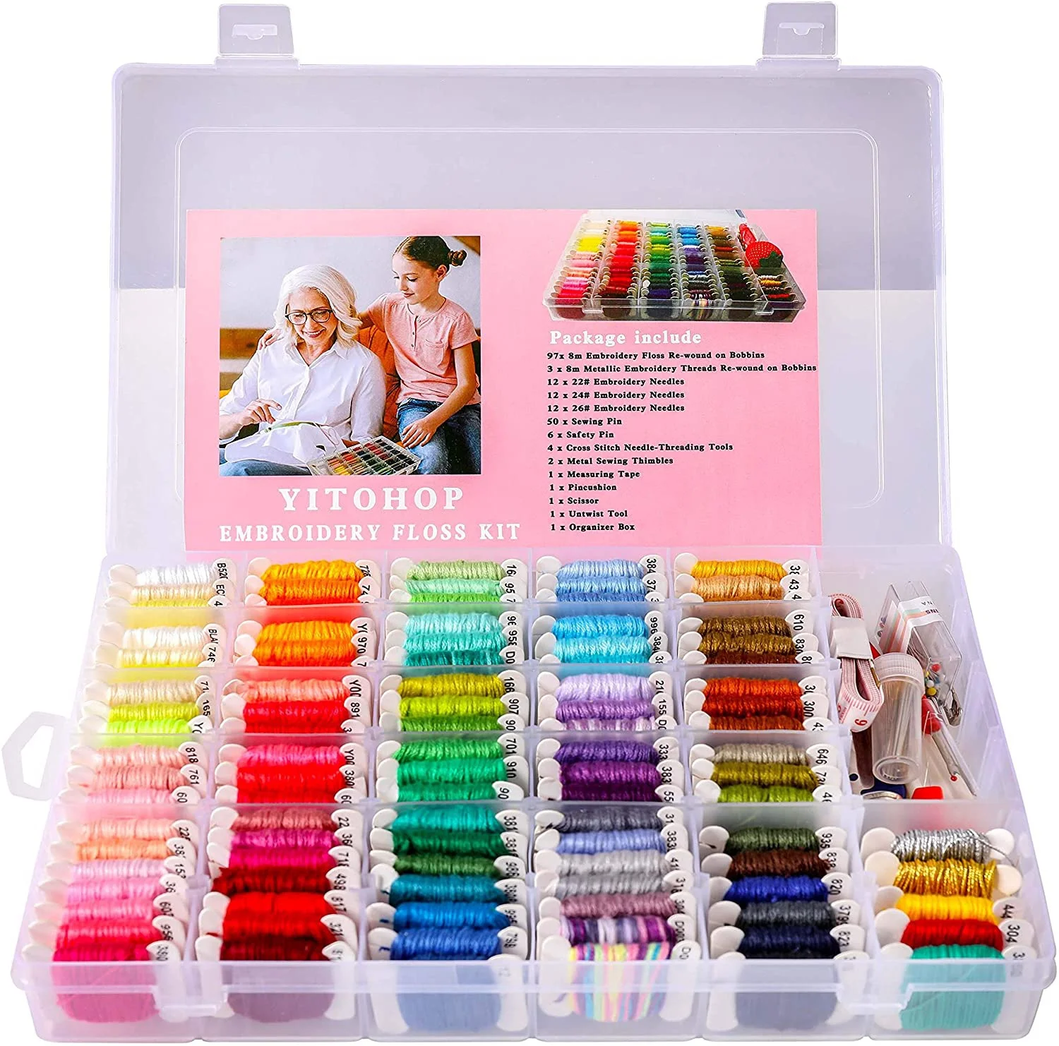 30/100 Color Embroidery Thread Kits Floss Cross Stitch Threads With  Organizer Storage Box For Bracelets String Kit Diy Craft - Sewing Tools &  Accessory - AliExpress