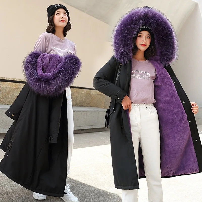 

Photo Shoot 19 Autumn And Winter New Style down Jacket Women's Korean-style Long over-the-Knee Loose-Fit F Waist Hugging Slimmin