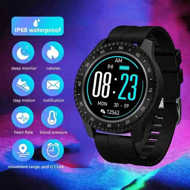 Fitness Detection Blood Pressure Heart Rate With Pedometer Smart Watch F17 Smart Watch With Bluetooth