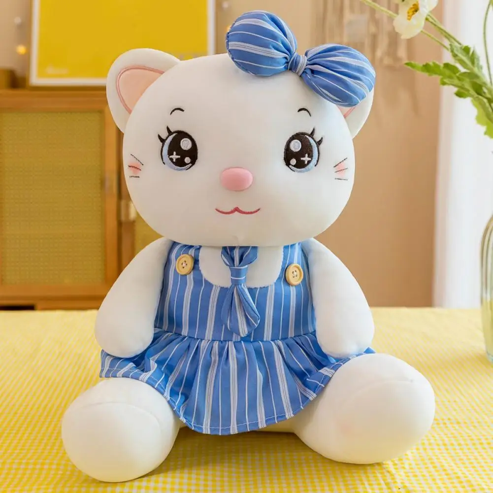 

PP Cotton Lovely Cat Kitty Plush Toy Doll Three-dimensional Shape Doll Lovely for Home Ornament