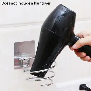 

Bathroom Wall-mounted Hair Dryer stainless steel bathroom Shelf Storage Hairdryer Holder for Hairdryer Bathroom Accessories