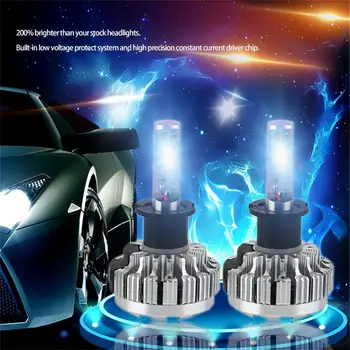 

New Super bright Clear Beam Car Head Lights 6500K 252W 25200LM Head Lamp Throw Light On Road High Low Beam Bulb Set