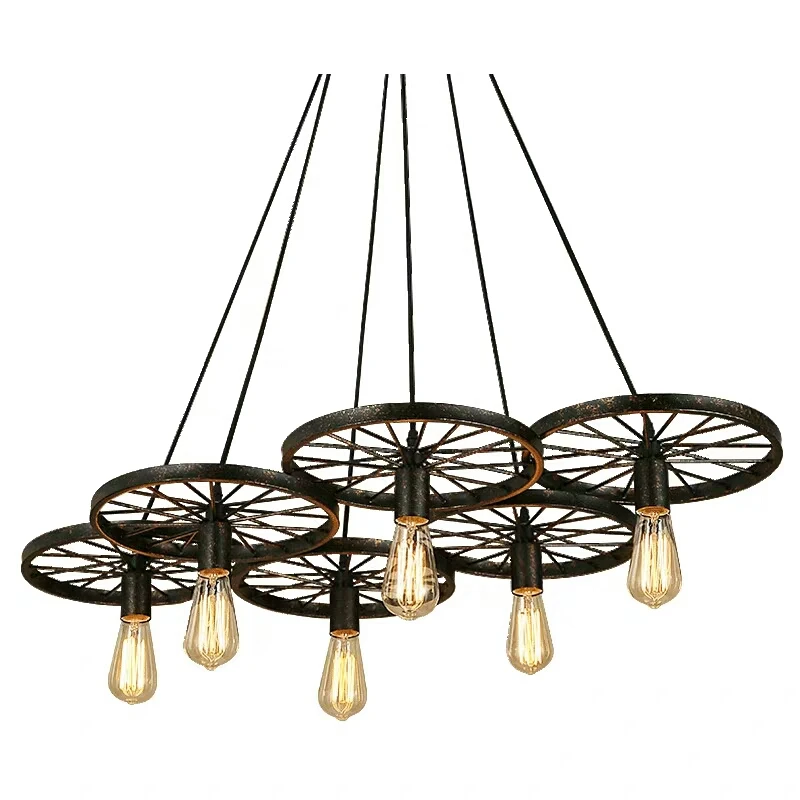 Орех люстра в форме цветка для музыкального бара Зеленый завод освещение обои