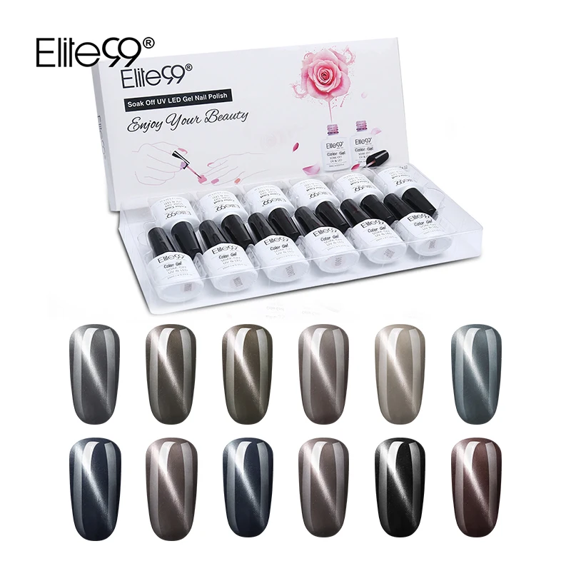 Elite99 12 шт 10 мл цветной Комплект гель-лака УФ-гель для ногтей Полупостоянный Esmalte GelLak Гибридный лак для ногтей комплект подарочная коробка - Цвет: C039