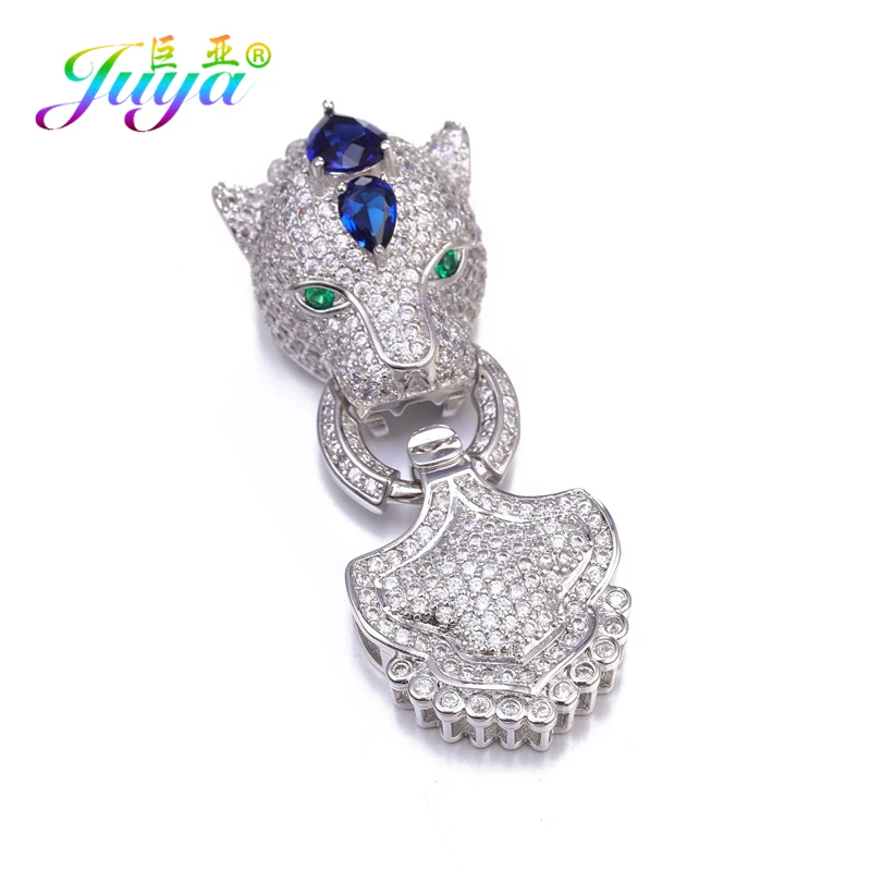 White Gold Juya Ali Moda кубический цирконий декоративный Дракон крепеж разъемы для DIY натуральный камень барокко Жемчуг Ювелирные изделия с кистями изготовления - Цвет: White Gold