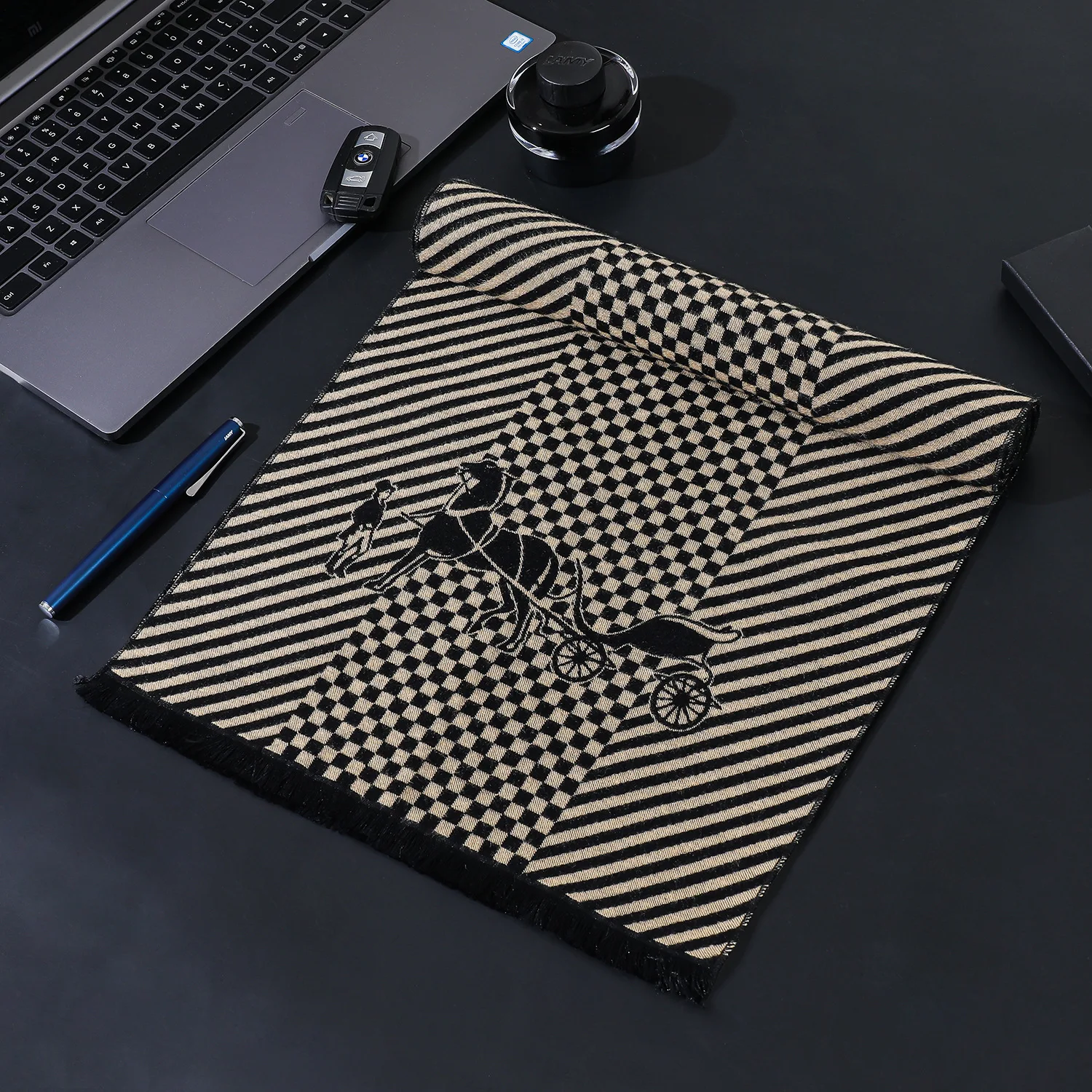 Fashion Brand Designer Business Scarf Men High Quality Cashmere Winter Warm Scarves Luxury Vintage Double Sided Thick Scarfs |