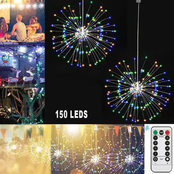 

Remote Control Firework Light Fairy String Fairy String Light Romantic Festival Yard Xmas Decor Super Bright Durable Wedding