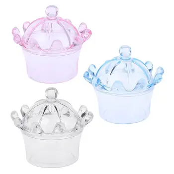 

12Pcs/set Transparent Crown Shaped Candy Boxes Sweet Plastic Shaped Case Storage Container Colorful Party Wedding Box