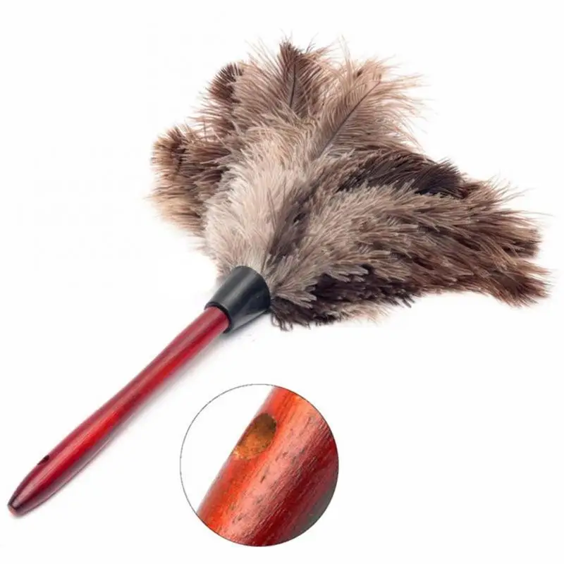 Feather Duster Ostrich With Long Handle Electrostatic Dust Cleaning Tool