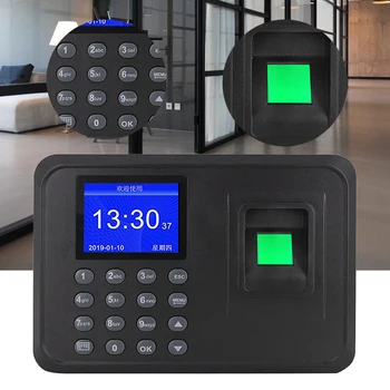 

Biometric Fingerprint Quick Management Voice Function Attendance Time Recorder LCD Screen Employee Smart Checking Multi Lingual