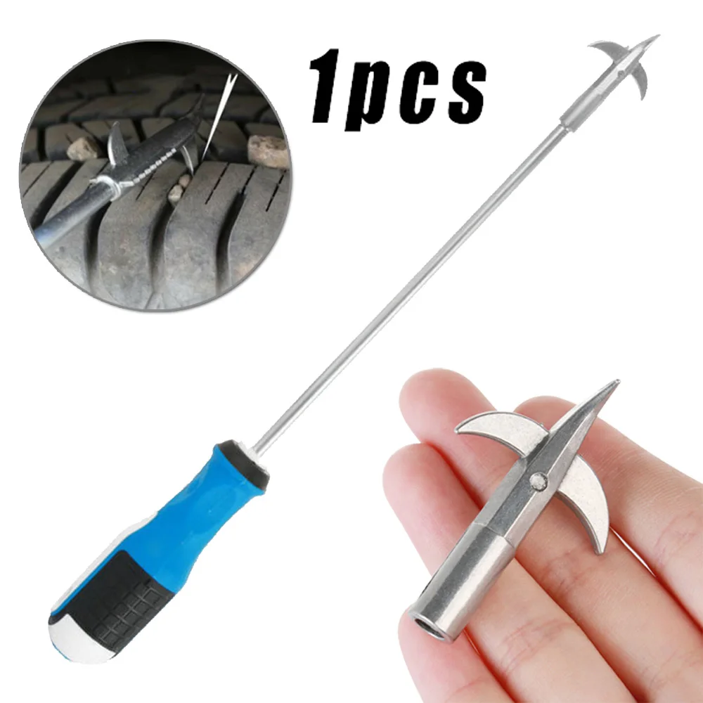 1 шт., автомобильный инструмент для удаления камня, инструмент для чистки шин, отвертка, синяя отвертка для обслуживания автомобиля, аксессуары для шин