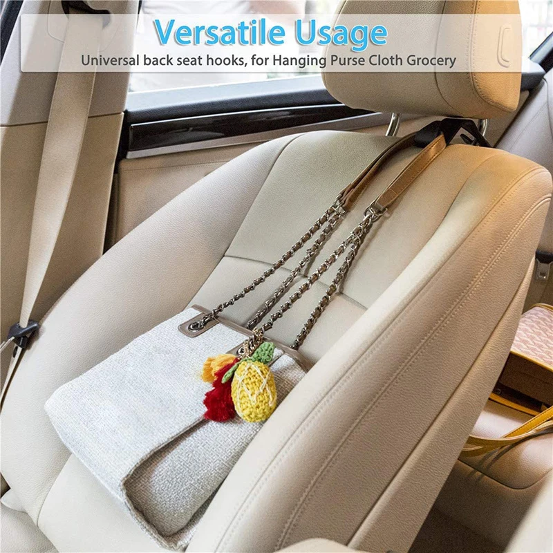 Car Seat Hook Car Vehicle Headrest Hooks 1 Piece for Handbag Purse Cloth Grocery