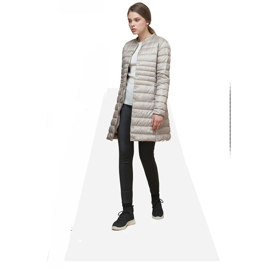 ZOGAA, зимние теплые женские парки, Женская хлопковая стеганая длинная куртка, легкое пальто на молнии, женское Брендовое приталенное однотонное пальто