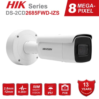 

Hikvision Vari-focal 2.8-12mm Bullet IP Camera DS-2CD2685FWD-IZS 8 Megapixel Video Surveillance POE CCTV Camera H.265 IR 50m