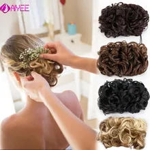 AIYEE синтетические шиньоны волосы булочка эластичный нос Пряжка Короткие грязные кудрявые волосы вверх сделать конский хвост наращивания клип в пучке волос