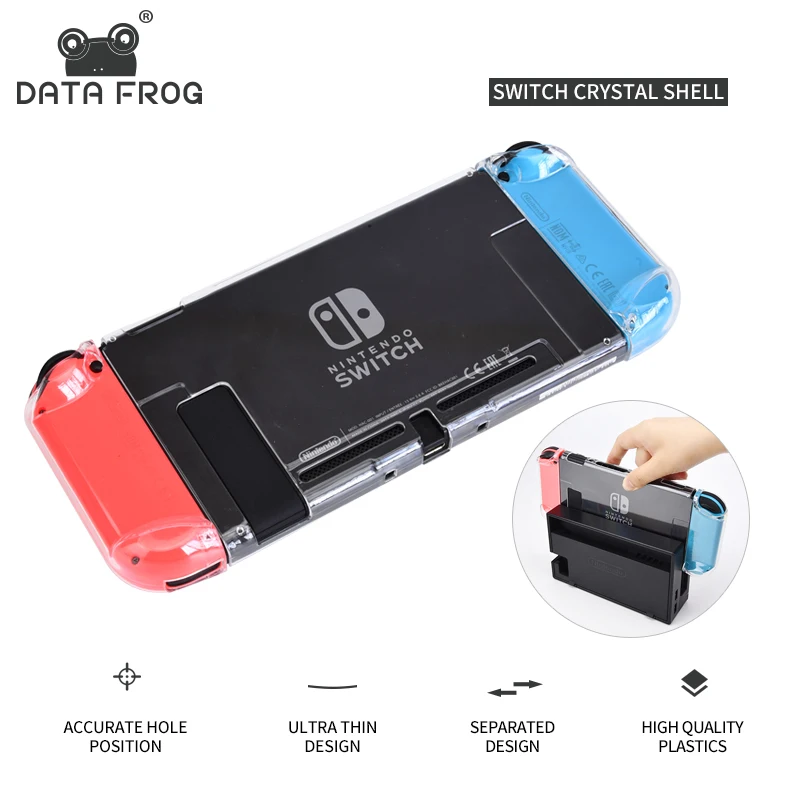 

Data Frog Transparent Removable Protective Case For Nintendo Nintend Switch Back Cover For Nitendo Switch NS NX Hard Back Shell