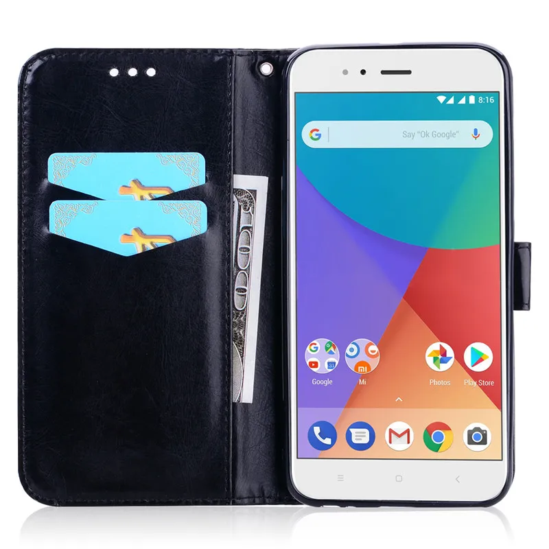 Для Xiaomi mi A1 Чехол кожаный флип задняя крышка кошелек чехол для телефона для Xiaomi mi A1 mi 5X mi 5X Флип Чехол бампер Coque Funda
