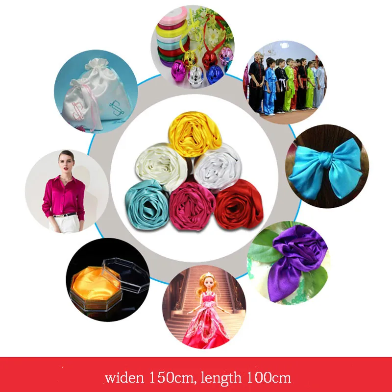 JuwenSilk 새틴 원단, 우유 실크 브로케이드 천, 16 가지 색상 선물 상자, 안감 Lieb 드레스, J100 cm * 150cm