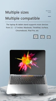 

Laptop Stand Holder With Cooling Fan Portable Foldable Aluminum Alloy Notebook Holder Lifting Laptop Stand