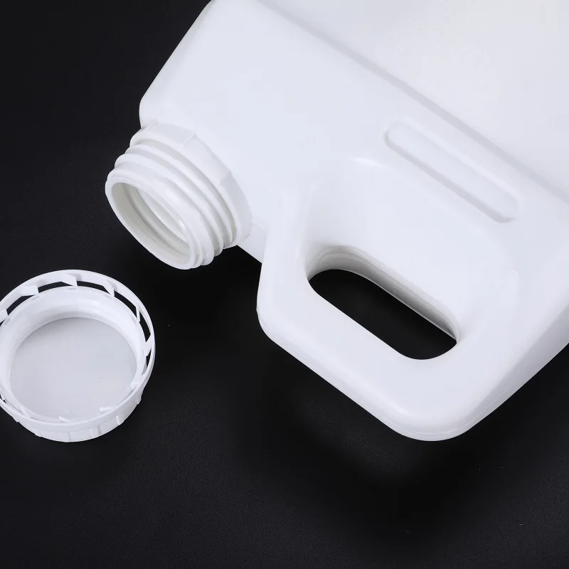 5PCS square plastic bottles 1 liter small Gallon bottle with Tamper Evident Lids leakproof jug container