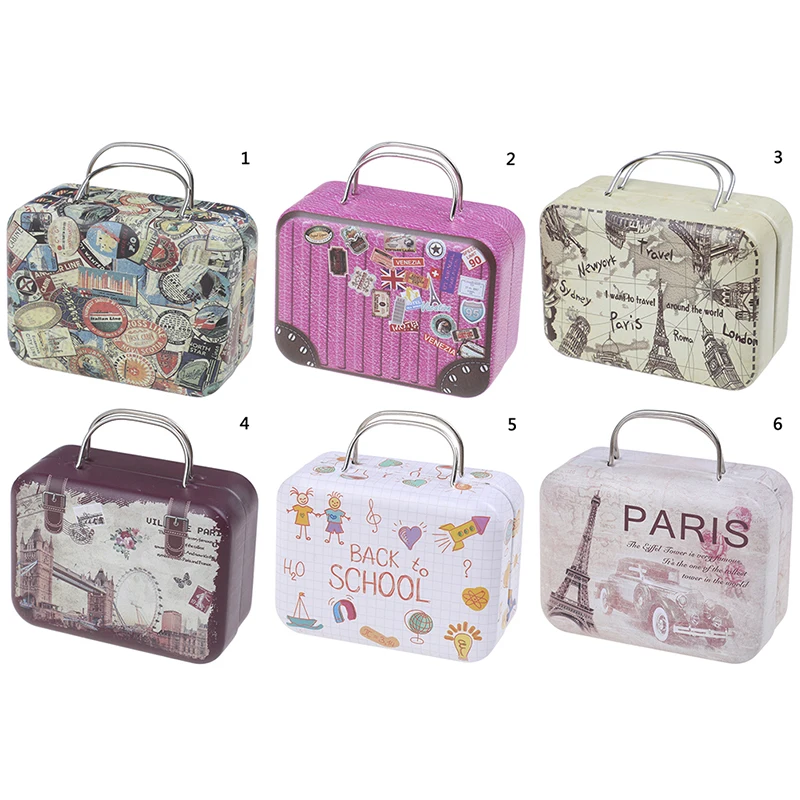 

1pc Doll Toys Suitcase Trunk Accessories For Dollhouse Furniture Box Candy Box Cake Decoration Jewellery Box Gift Box Arts