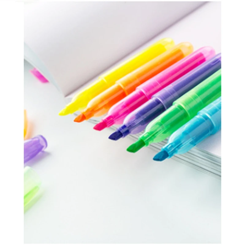 Highlighter Pen Fluorescent Markers Water Color Highlighters Drawing Painting Art Stationary Supplies | Канцтовары для офиса и