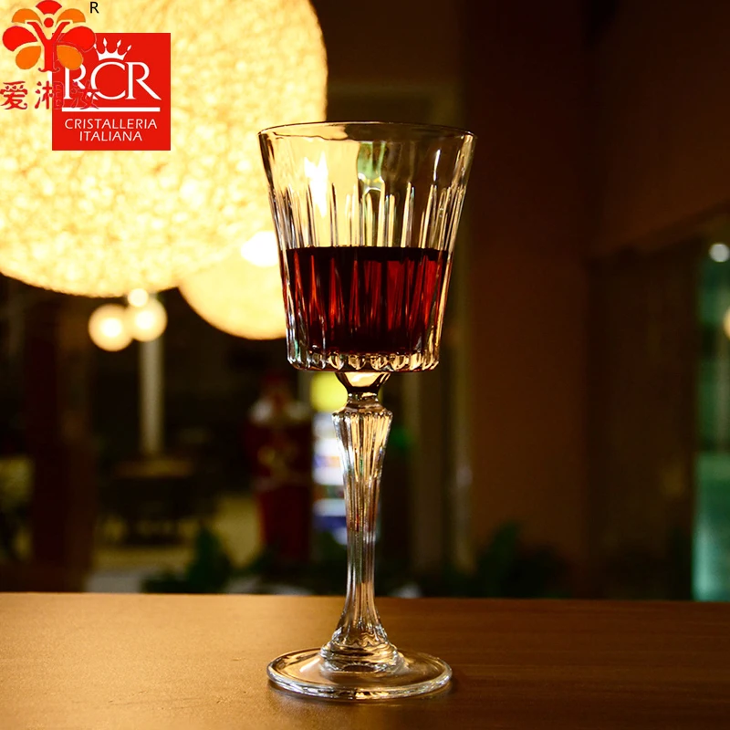 Aixiangru Rcr Classic Cocktail Cup Tazza Da Cocktail Intagliata In Cristallo Europeo A Righe Highfoot Cup Vintage Crystal Glass Stussy