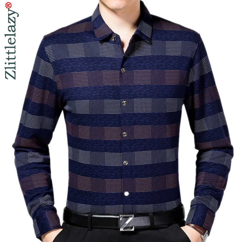 Новинка 2021 повседневная мужская рубашка в клетку с длинным рукавом Camisa Social Masculina