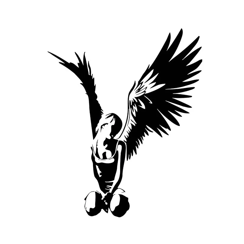 

Personality Elegant Angel Car Stickers Styling Window Bumper Windshield Waterproof Cover Scratches Accessories PVC 14cmx 9cm