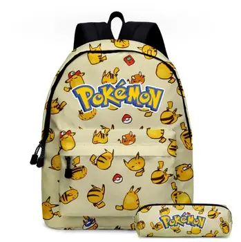 

Cartoon Pikachu Backpack Book Bag Kids Boys Girls Pokemon Pikachu Rucksack Student School Bag Travel Backpack