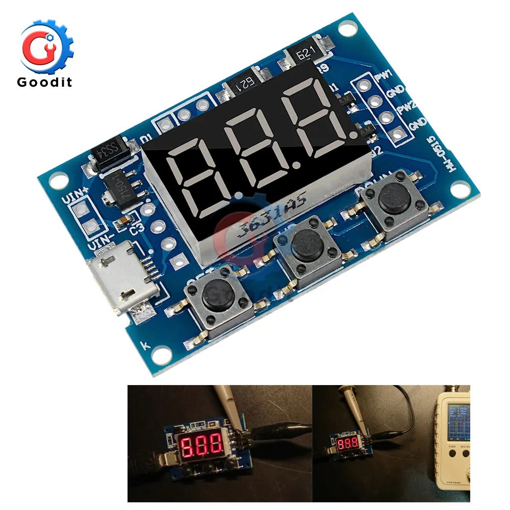 DC PWM генератор сигналов Micro USB 2CH регулируемый рабочий цикл частоты импульса