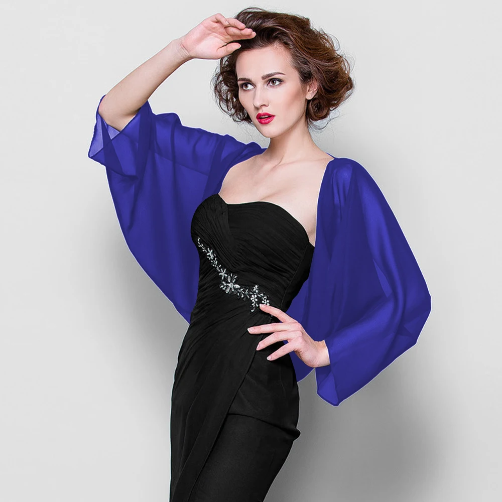 BEAUTELICATE Femme Étole Châle Elégant Foulard Boléro Cape En Mousseline De Soie Pour Robe De Soirée Mariage Mariée Cérémonie(Argent, Taille Unique