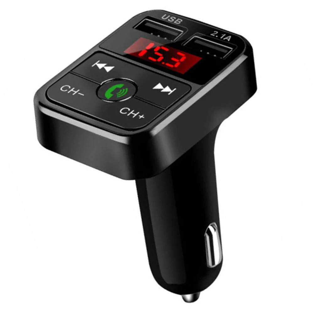 Bluetooth автомобильный fm-передатчик беспроводной радио адаптер USB зарядное устройство Mp3 плеер красный светильник поддержка во время прослушивания во время зарядки
