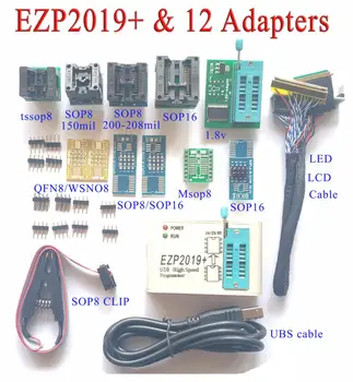 

EZP2019+ High Speed USB SPI Programmer Support 24 25 93 EEPROM Flash Bios Chips can be added by yourself (24 25 SPI FLASH 93)
