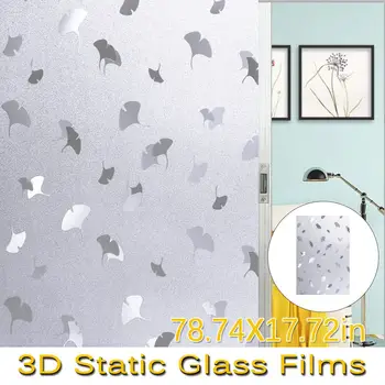 

Electrostatic 3D 45X200CM Privacy Window Film Tulip Flower Frosted Decorative Self-Adhesive films Glass Sticker Opaque Stained