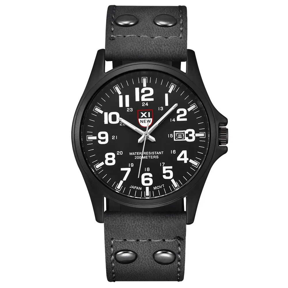 

Luxury Outdoor Sports Men's Watch Calendar Date Mens Steel Analog Quartz Army Business Wrist Watch Military Relogio Masculino