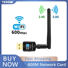 

Hot Sale 600Mbps USB Wifi Adapter 5.8GHz+2.4GHz USB Wifi Receiver Wireless Network Card usb wifi High Speed Antenna Wifi Adapter
