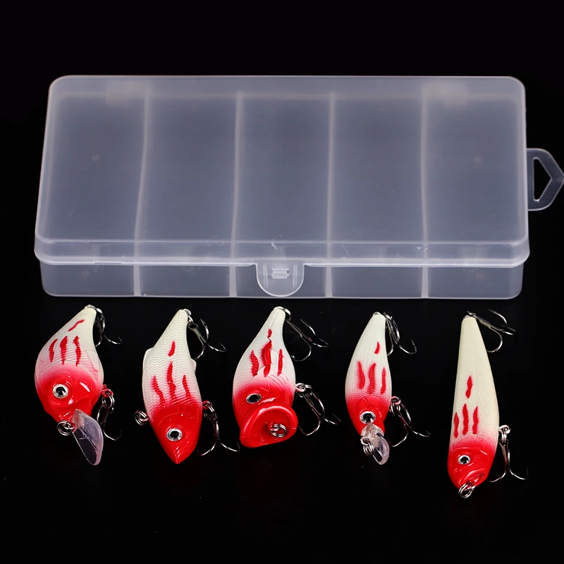 Cat Claw 5 pcs Fishing  Lure Big Artificial Popper Lure Loud Sound Fishing Bass 3D Eyes Bluefish Tuna Swing Carp Bait Treble