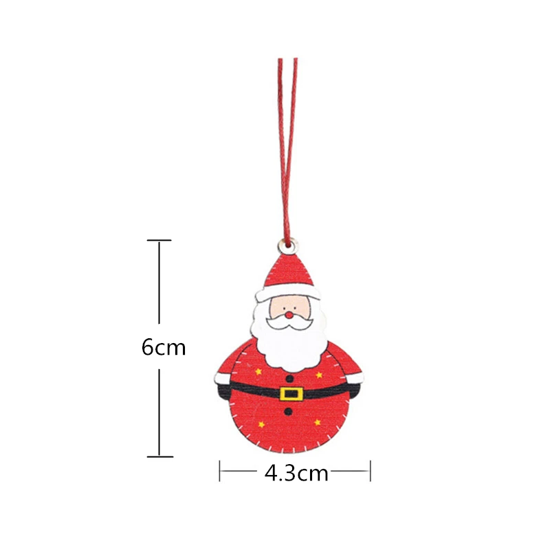 Xmas год елочных игрушек деревянный кулон гирлянда Рождественские Санта Клаус украшение "Лось" для дома Noel с утолщённой меховой опушкой, Q