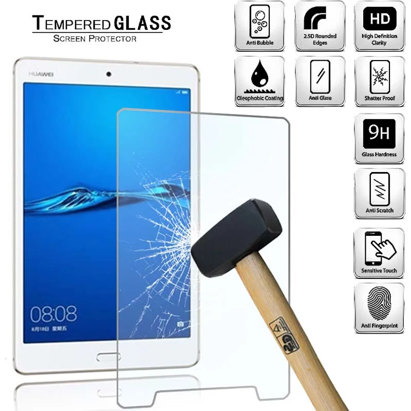 

Tablet Tempered Glass Screen Protector Cover for Huawei MediaPad M3 Lite 8.0 Anti-Fingerprint Screen HD Tempered Film