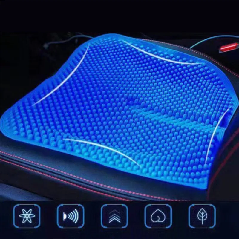 3D классная дышащая силиконовая подушка летнего домашнего ночного сидение для офиса, машины Чехлы гель для массажа нескользящий стул диван подушки сиденья коврик