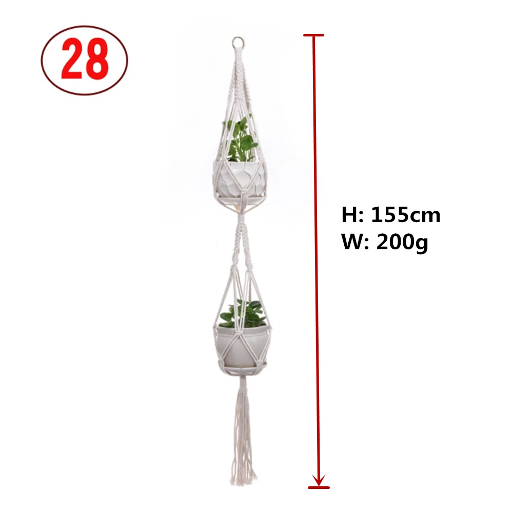 handmade macrame plant hanger flower pot hanger for wall decoration countyard garden Plant Holder Basket