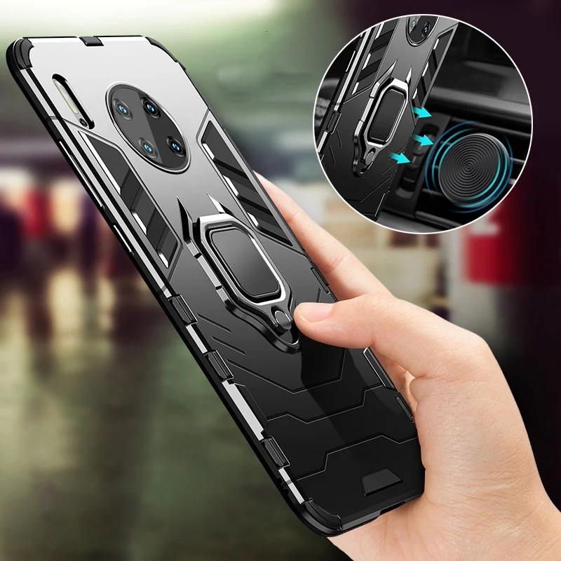 

Finger Ring Holder Cover Phone Case For Huawei Mate 30 20 Pro 20X P20 P30 Lite Nova 3 3i Honor 20 10 Lite 8X 9X 10i V20 Coque