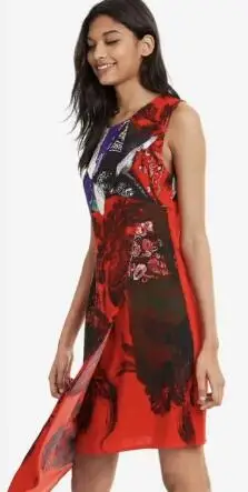 6 Испанское DEG асимметричное платье desigual - Цвет: 6