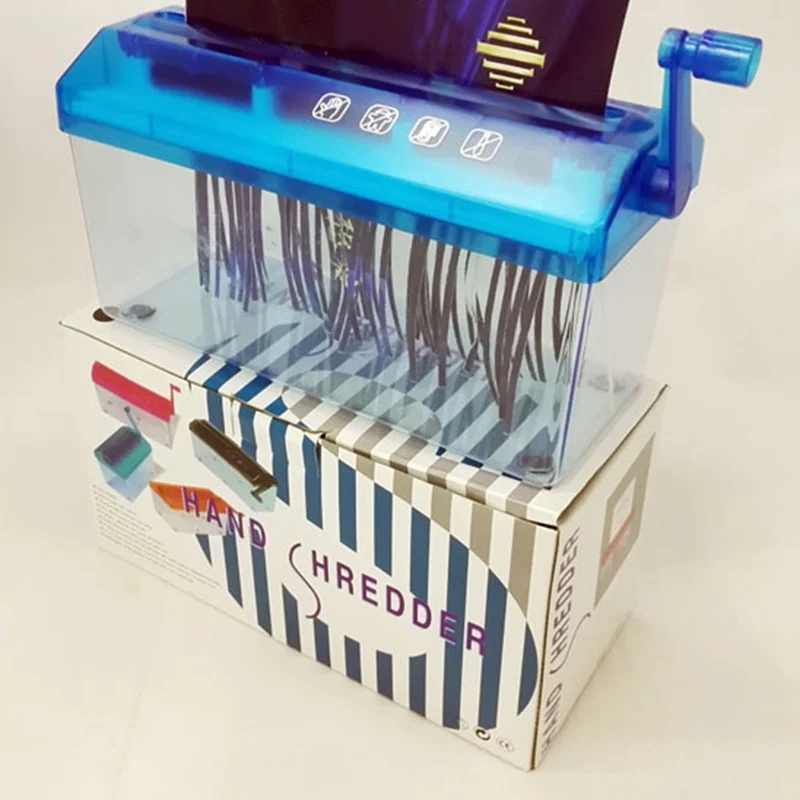 Mini A4 Shredder Paper Manual Hand Paper Shredder Document File Handmade Straight Cutting Machine For School Office Household
