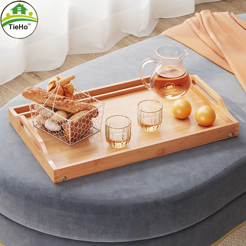 Portable Bamboo Breakfast Table Bed Tray Laptop Desk Tea Food Serving Table Folding Bed for Reading Eating Home Furniture
